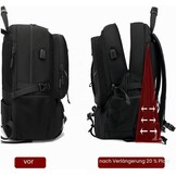 Reisrugzak Zwart 60L Waterbestendig met Laptopvak & Natvak (46% Korting)