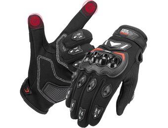KEMIMOTO Goedgekeurde motorhandschoenen, gewrichtsbescherming en schokbestendigheid, touchscreen met volledige vingers, ademend voor dames en heren, motorcross, klimmen en jagen