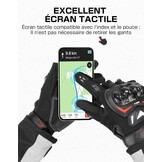 KEMIMOTO Goedgekeurde motorhandschoenen, gewrichtsbescherming en schokbestendigheid, touchscreen met volledige vingers, ademend voor dames en heren, motorcross, klimmen en jagen