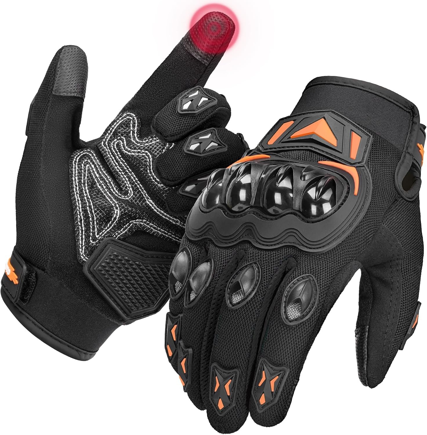 KEMIMOTO Goedgekeurde motorhandschoenen, gewrichtsbescherming en schokbestendigheid, touchscreen met volledige vingers, ademend voor dames en heren, motorcross, klimmen en jagen