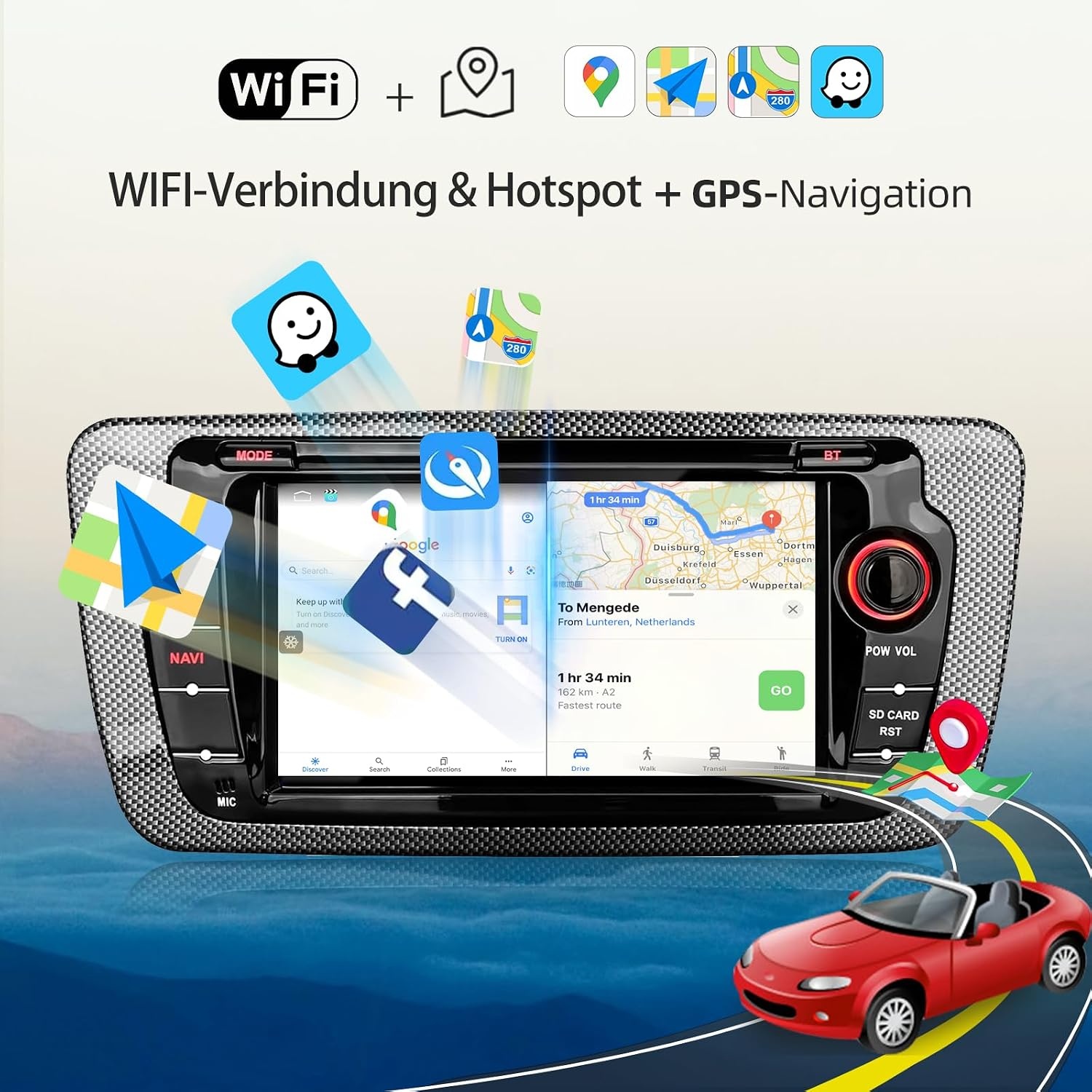 KiriNavi Autoradio voor Seat Ibiza IV 6J (2009-2013) - 7 inch Touchscreen met 2GB/64GB, CarPlay en Android Auto
