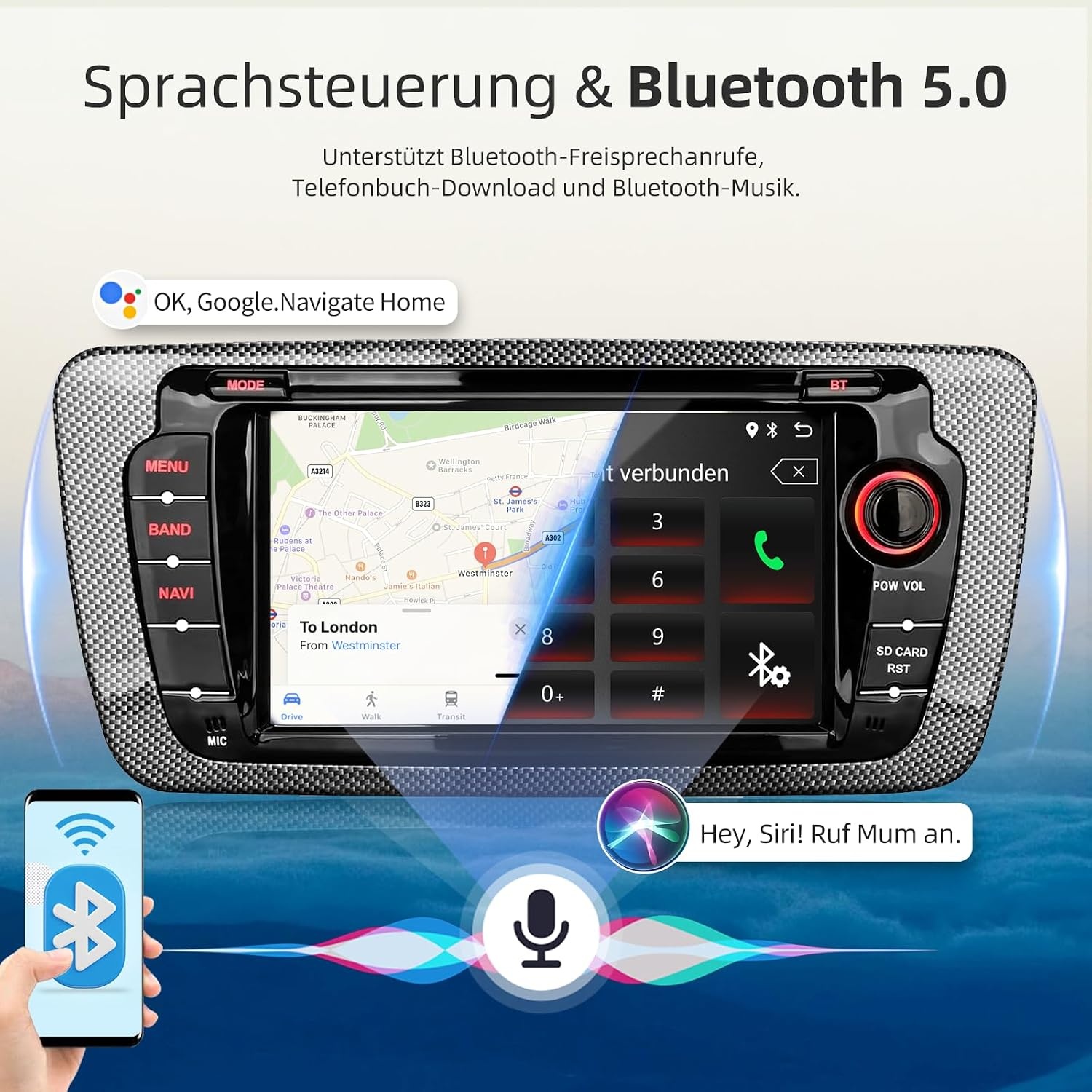 KiriNavi Autoradio voor Seat Ibiza IV 6J (2009-2013) - 7 inch Touchscreen met 2GB/64GB, CarPlay en Android Auto