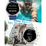 TOOBUR Smartwatch Beige 1.38 inch - Bellen - Hartslagmeter - IP68 Waterdicht
