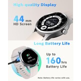 TOOBUR Smartwatch Beige 1.38 inch - Bellen - Hartslagmeter - IP68 Waterdicht
