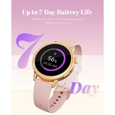 TOOBUR Petite Smart Watch voor dames, kleine pols, 37 mm AMOLED Smartwatch, compatibel met Android en iOS, fitnesstracker met stappen/slaap/HR-monitor, elegant verpakt, mooi cadeau voor vrouwen, roze
