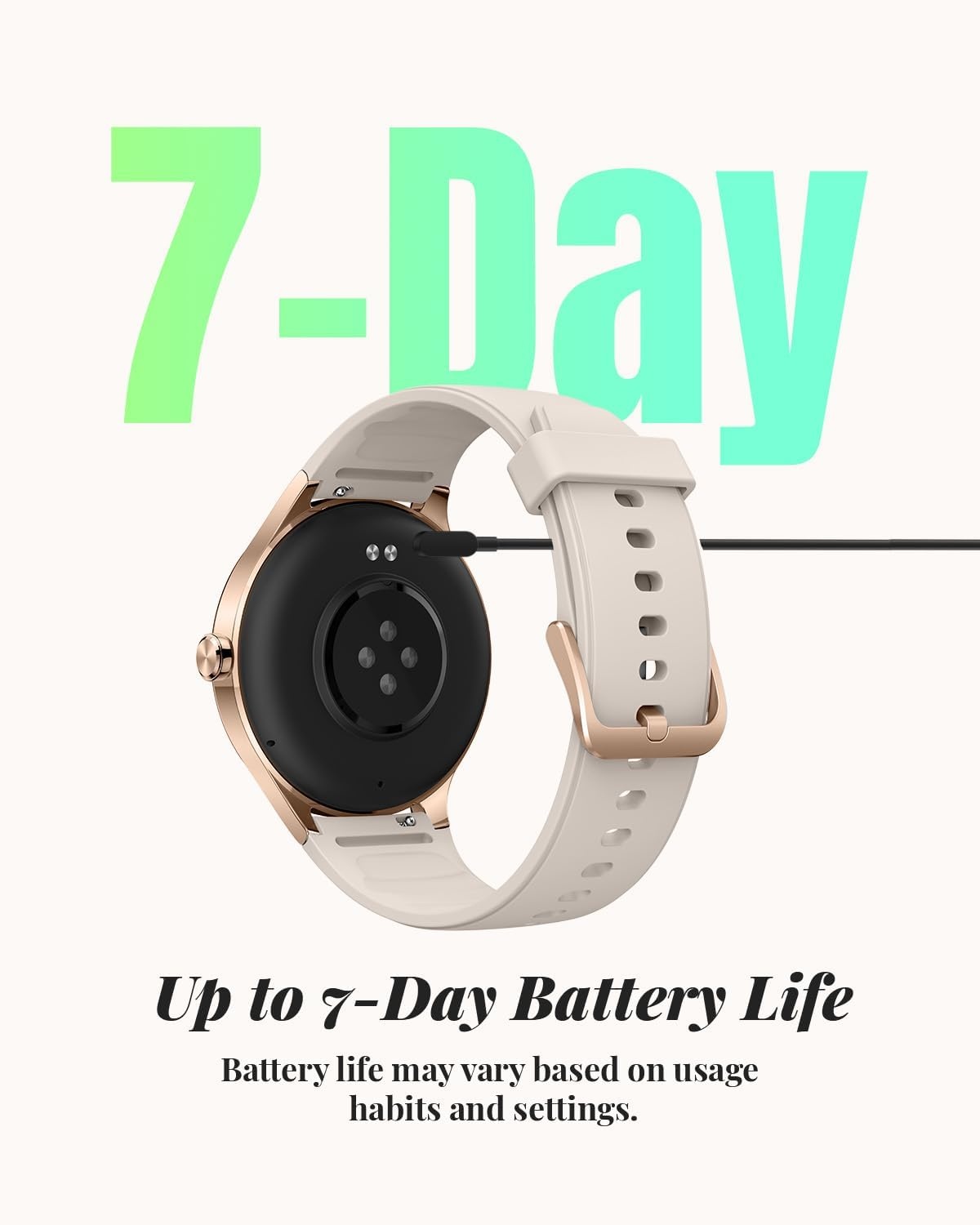 TOOBUR Smartwatch voor dames, rond, stappenteller en fitnesshorloge voor hardlopen/dagelijks gebruik, 100+ sportmodi, elegant, compatibel met Android/iOS, telefoonfunctie met oproepen, IP68 waterdicht