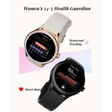 TOOBUR Smartwatch voor dames, rond, stappenteller en fitnesshorloge voor hardlopen/dagelijks gebruik, 100+ sportmodi, elegant, compatibel met Android/iOS, telefoonfunctie met oproepen, IP68 waterdicht