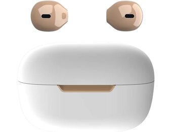 Onzichtbare oordopjes Bluetooth Mini Size, draadloos oortje, blauwe semi-in-ear oordopjes voor kleine gehoorgangen met helder geluid, comfortabele pasvorm voor werk, thuis, outworks