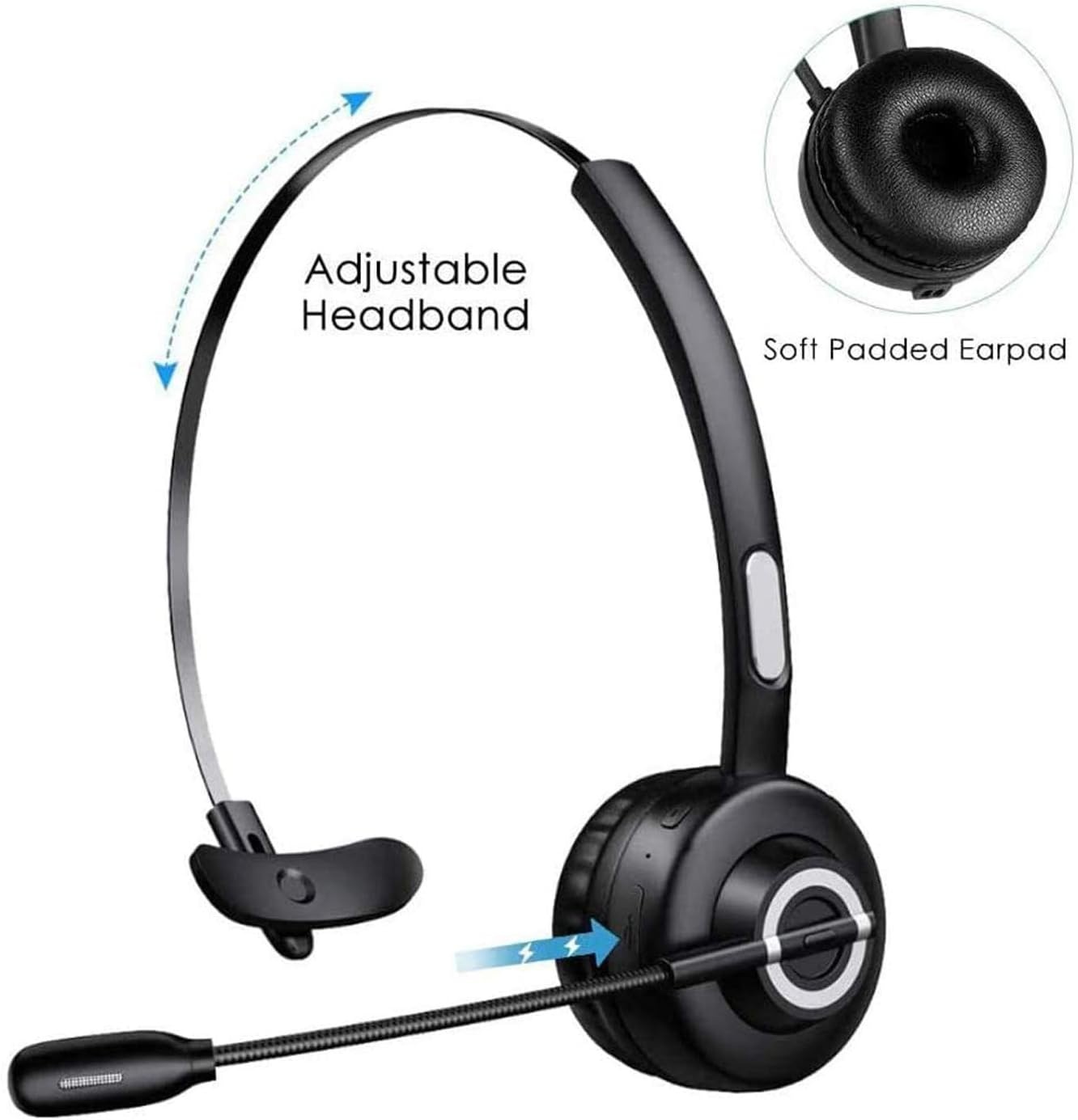 Draadloze Bluetooth Headset V5.0 - Handsfree met Ruisonderdrukking (58% Korting)