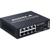 SODOLA 8-poorts 2,5 Gb-schakelaar, 8 x 2,5 GBASE-T-poorten, 1X10G SFP+,100 Gbps schakelcapaciteit, zonder ventilator, metalen Plug & Play 2.5G onbeheerde netwerkschakelaar