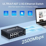 SODOLA 8-poorts 2,5 Gb-schakelaar, 8 x 2,5 GBASE-T-poorten, 1X10G SFP+,100 Gbps schakelcapaciteit, zonder ventilator, metalen Plug & Play 2.5G onbeheerde netwerkschakelaar
