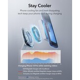 ESR Charger Stand 3 in 1 MagSafe 25W, Apple Certified Magnetic Wireless Charger, 15W MagSafe Fast Charging for iPhone 17/16/15/14/13/12/Apple Watch/AirPods 4/3/Pro, Cooling