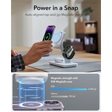 ESR Charger Stand 3 in 1 MagSafe 25W, Apple Certified Magnetic Wireless Charger, 15W MagSafe Fast Charging for iPhone 17/16/15/14/13/12/Apple Watch/AirPods 4/3/Pro, Cooling