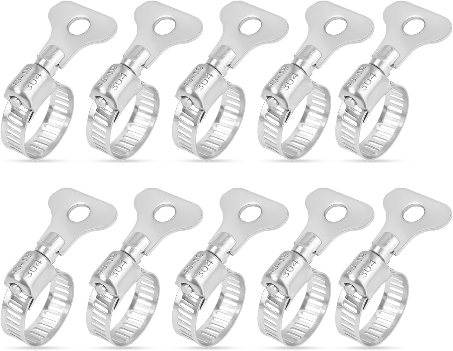 Slangklemmen RVS 304 (10 stuks) - 13-19mm Instelbaar