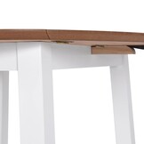 vidaXL Eettafel inklapbaar rond MDF wit