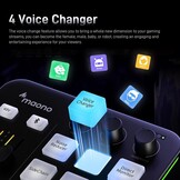 MAONO Gaming-audiomixer, RGB-pc-mixer voor streaming, XLR-interface met 48 V fantoomvoeding, doe-het-zelf geluidseffecten, volumeregeling, dempknop, ruisonderdrukking, opname, zang