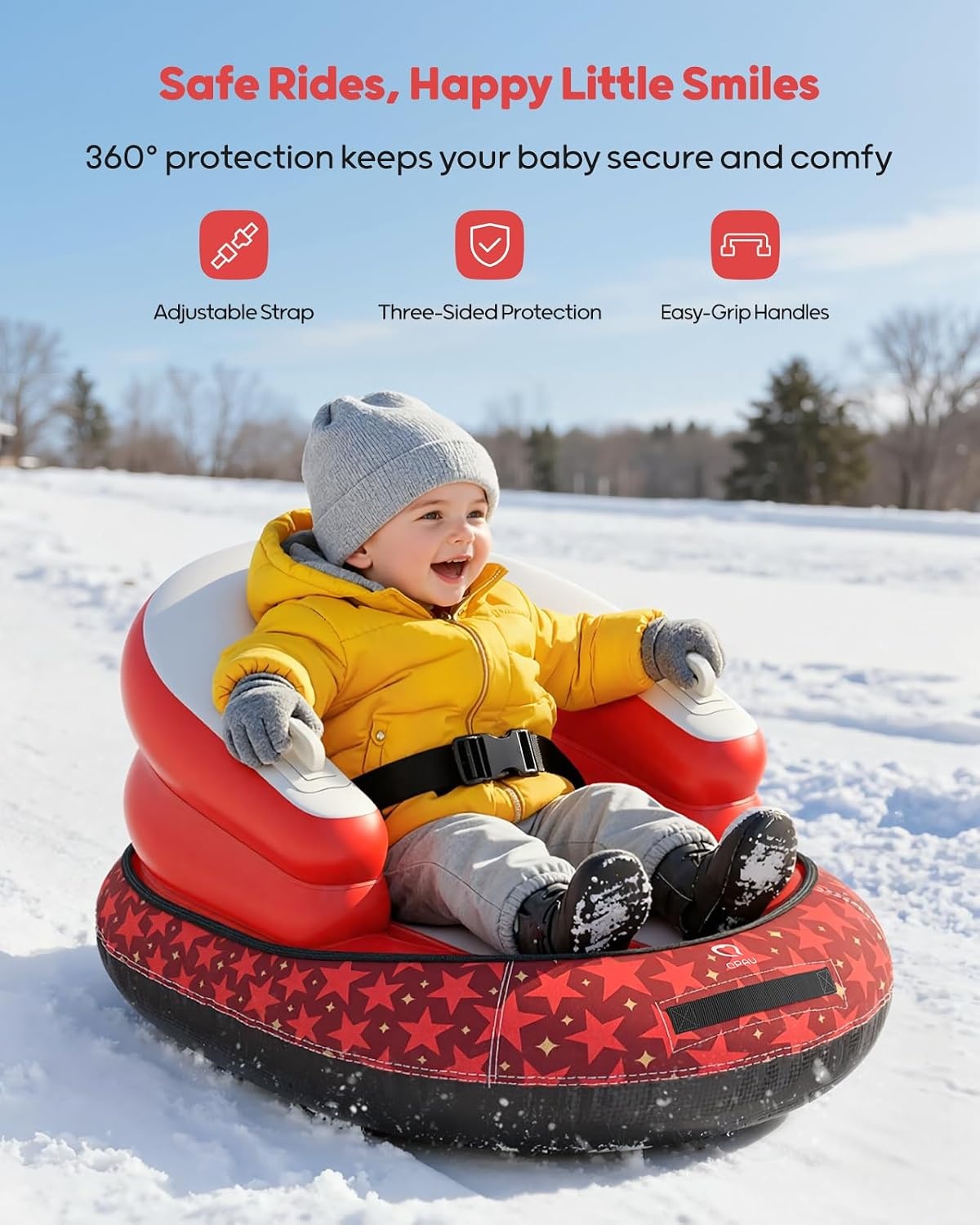 Opblaasbare Sneeuwslee Rood - Kinderen (max. 50 kg) - 58% Korting