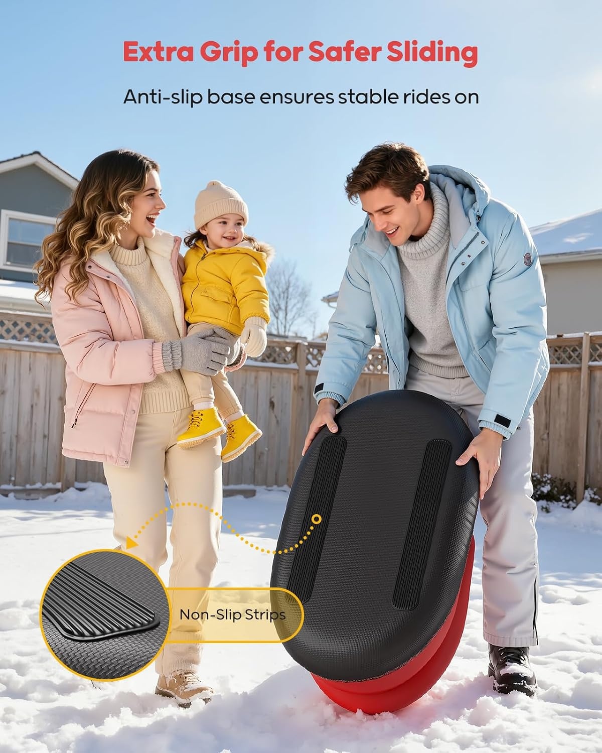 Opblaasbare Sneeuwslee Rood - Kinderen (max. 50 kg) - 58% Korting