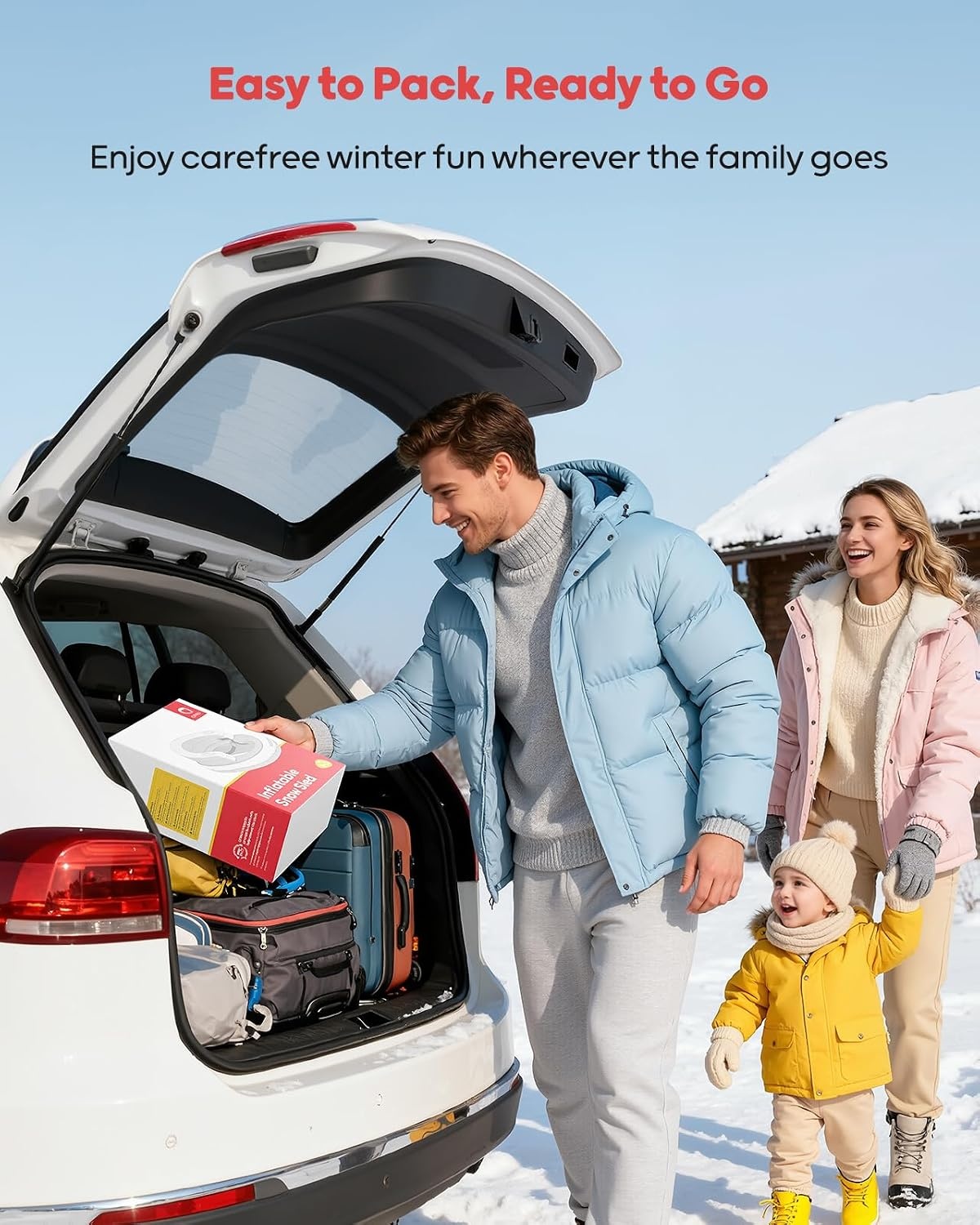 Opblaasbare Sneeuwslee Rood - Kinderen (max. 50 kg) - 58% Korting