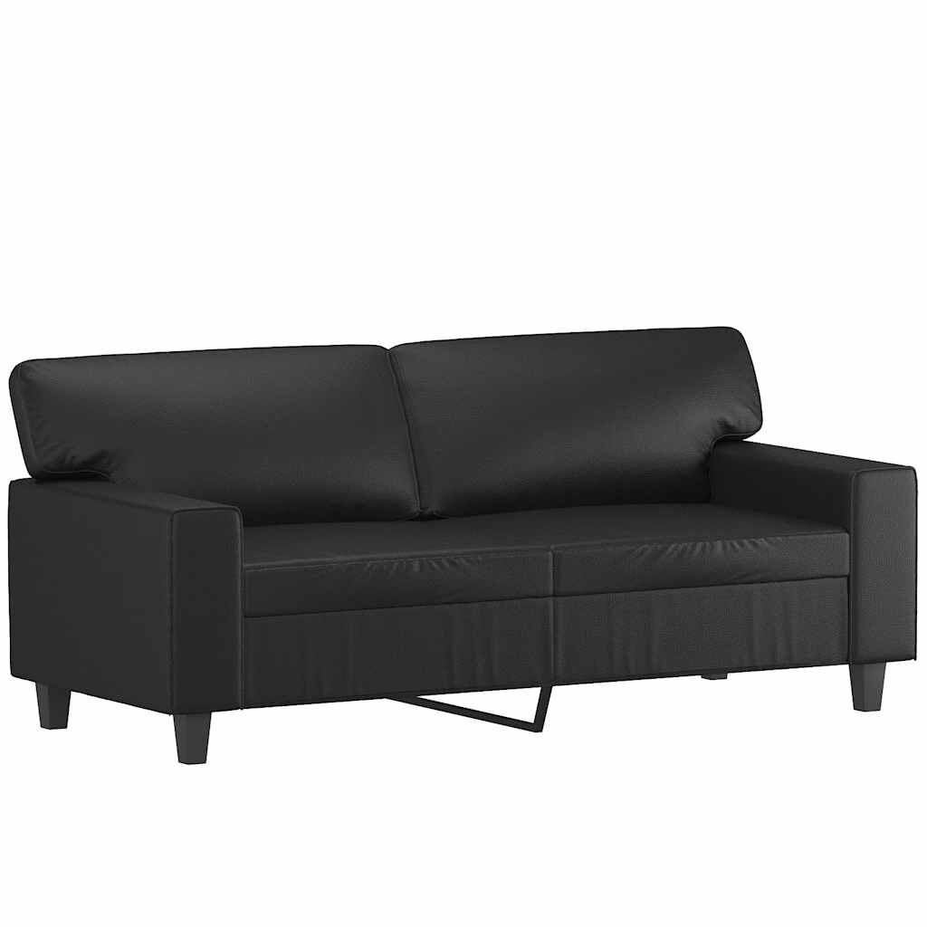 vidaXL Tweezitsbank 140 cm kunstleer zwart
