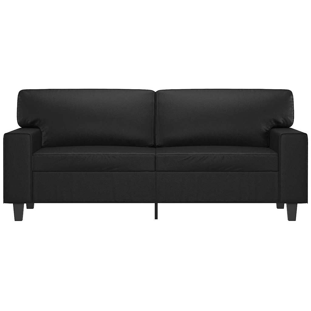 vidaXL Tweezitsbank 140 cm kunstleer zwart