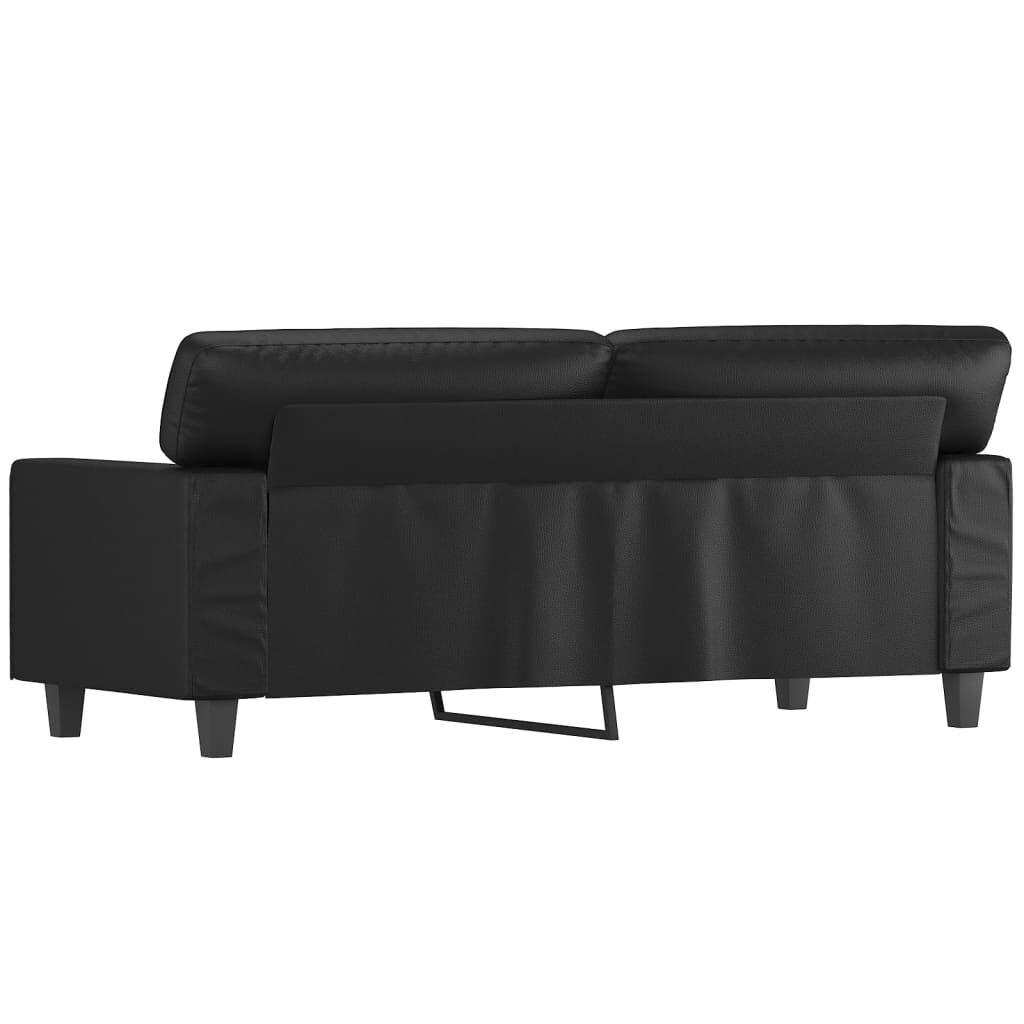 vidaXL Tweezitsbank 140 cm kunstleer zwart