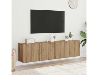 vidaXL Tv-meubels 2 st wandgemonteerd 80x30x41cm artisanaal eikenkleur