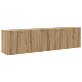 vidaXL Tv-meubels 2 st wandgemonteerd 80x30x41cm artisanaal eikenkleur