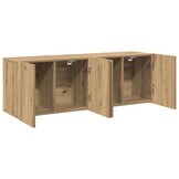 vidaXL Tv-meubels 2 st wandgemonteerd 80x30x41cm artisanaal eikenkleur