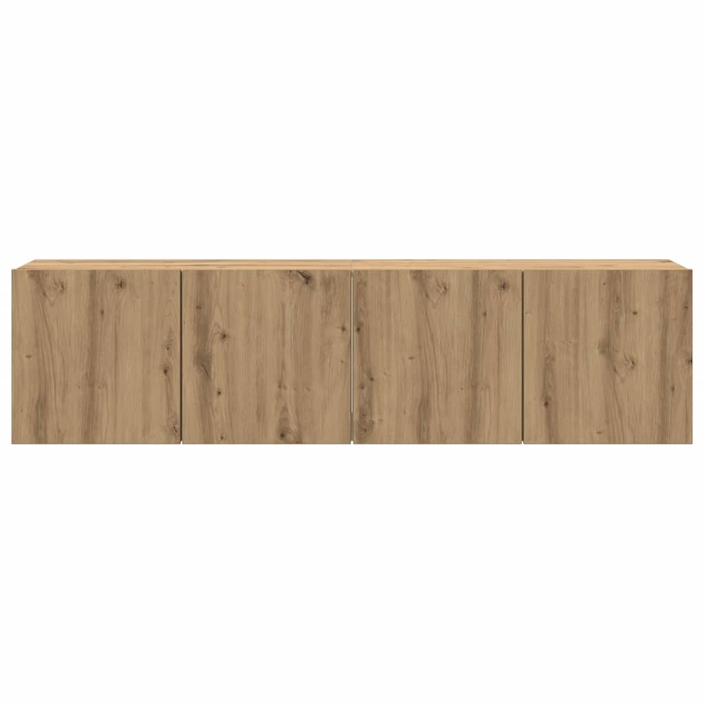 vidaXL Tv-meubels 2 st wandgemonteerd 80x30x41cm artisanaal eikenkleur