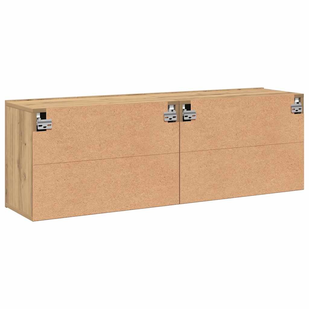 vidaXL Tv-meubels 2 st wandgemonteerd 80x30x41cm artisanaal eikenkleur