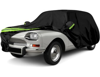 Car Cover Suitable for Citroen Ami 6/8 1961-1978, Waterproof Full Garage Car Cover with Zipper Door for Snow, Rain, All Weather Protection
