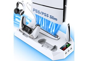 PS5 Standaard met Koeler, Lader & 3x USB Hub - 40% Korting