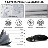 Car Cover Suitable for Citroen CX 1974-1991, waterproof full garage car cover with zipper door for snow, rain, all-weather protection