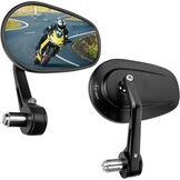 Universele Motorzijspiegels (2 stuks) - E-gekeurd, 360° Draaibaar, Zwart, 73% Korting