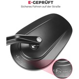 Universele Motorzijspiegels (2 stuks) - E-gekeurd, 360° Draaibaar, Zwart, 73% Korting