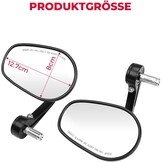 Universele Motorzijspiegels (2 stuks) - E-gekeurd, 360° Draaibaar, Zwart, 73% Korting