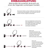 Universele Motorzijspiegels (2 stuks) - E-gekeurd, 360° Draaibaar, Zwart, 73% Korting