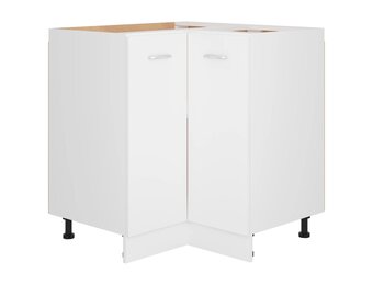 vidaXL Hoekonderkast Lyon 75,5x75,5x81,5 cm bewerkt hout wit