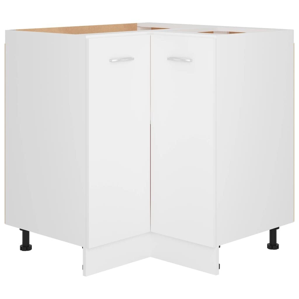 vidaXL Hoekonderkast Lyon 75,5x75,5x81,5 cm bewerkt hout wit