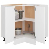 vidaXL Hoekonderkast Lyon 75,5x75,5x81,5 cm bewerkt hout wit