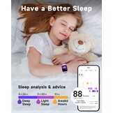 Kinder Smartwatch Lila 74% Korting | Stappenteller Hartslag Slaapmonitor