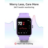 Kinder Smartwatch Lila 74% Korting | Stappenteller Hartslag Slaapmonitor