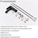 Matzwarte Wastafelkraan met Korting - Messing & Waterbesparend