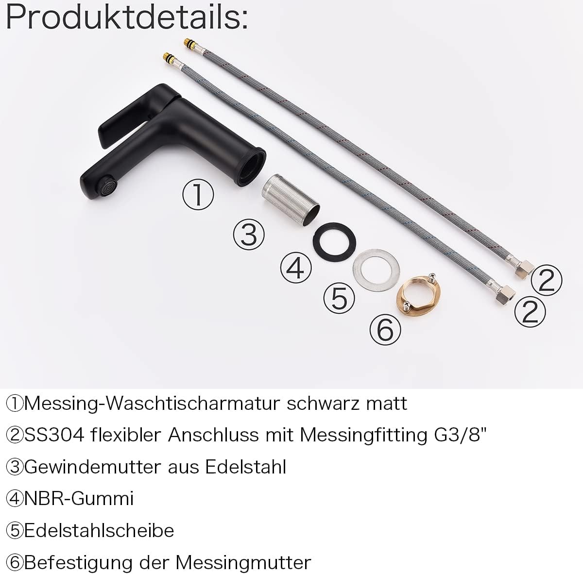Matzwarte Wastafelkraan met Korting - Messing & Waterbesparend