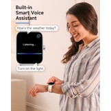 TOOBUR Smartwatch 1,8 inch met Alexa en Bluetooth bellen - Beige