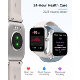 TOOBUR Smartwatch 1,8 inch met Alexa en Bluetooth bellen - Beige