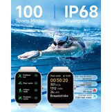 TOOBUR Smartwatch 1,8 inch met Alexa en Bluetooth bellen - Beige