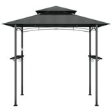 vidaXL Barbecue-overkapping 240x150x243 cm staal antracietkleurig