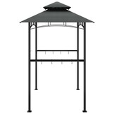vidaXL Barbecue-overkapping 240x150x243 cm staal antracietkleurig